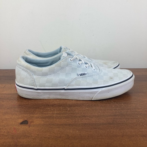 Vans Off The Wall Light Gray Checkered Lace Up Shoes 721356 Women's Size 9. - Picture 4 of 12